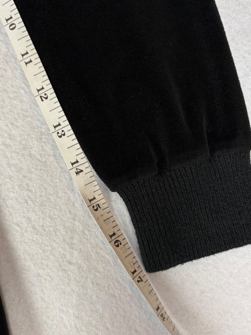 VTG Liz Claiborne Velour Midi Dress Women's SP Black Mock Long Sleeve 80s Preppy - Picture 7 of 7